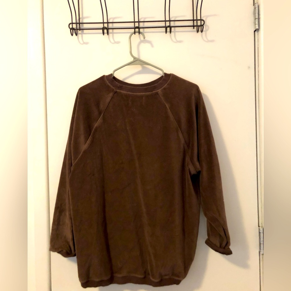 Aerie real obsessed velour sweatshirt